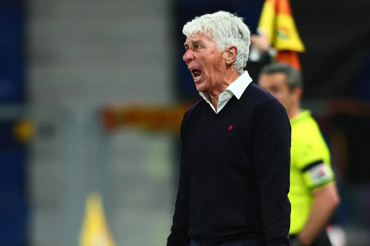 Gasperini arrabbiato in campo