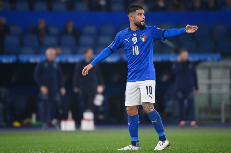 Insigne con la maglia della Nazionale