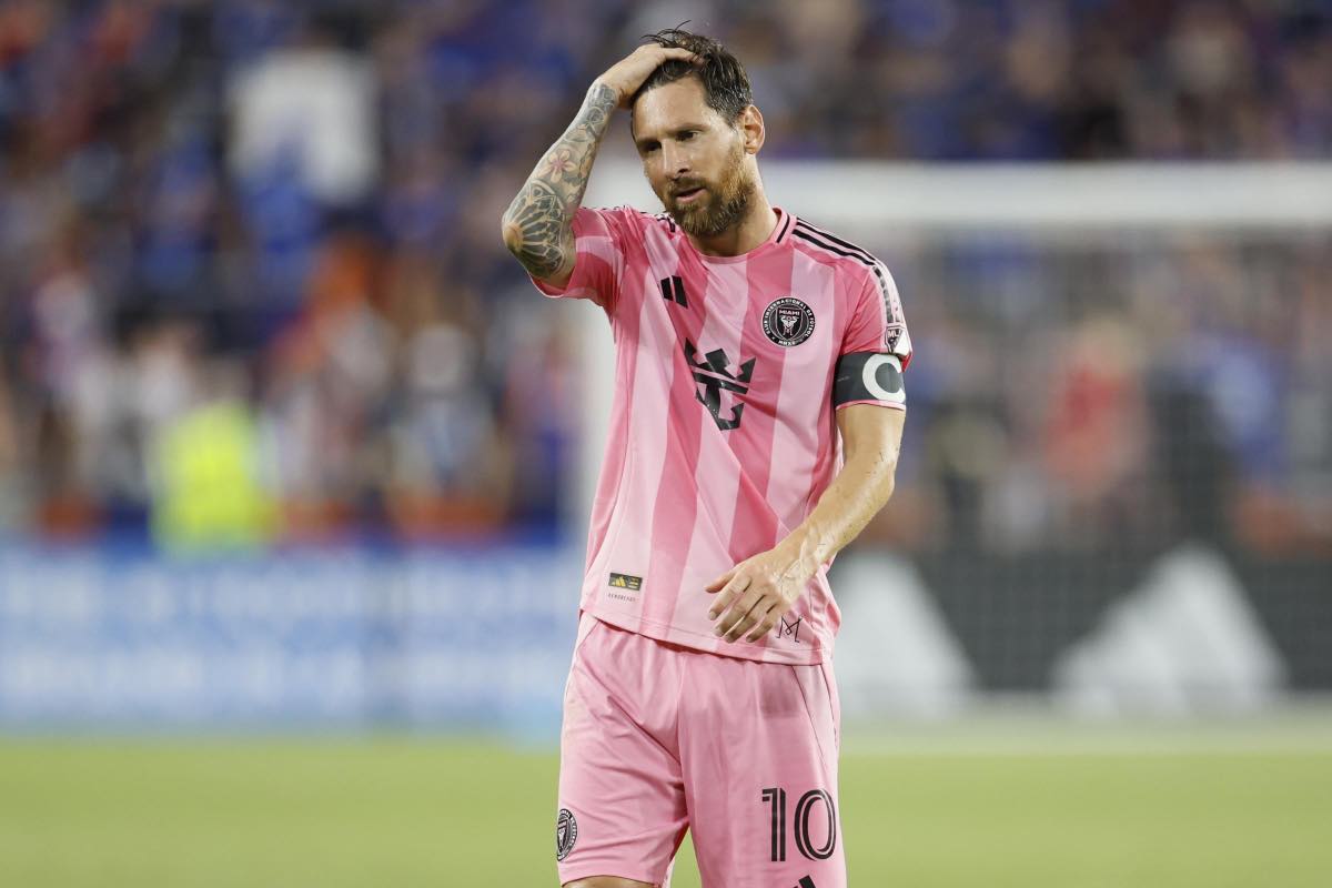 Lionel Messi con la maglia dell'Inter Miami