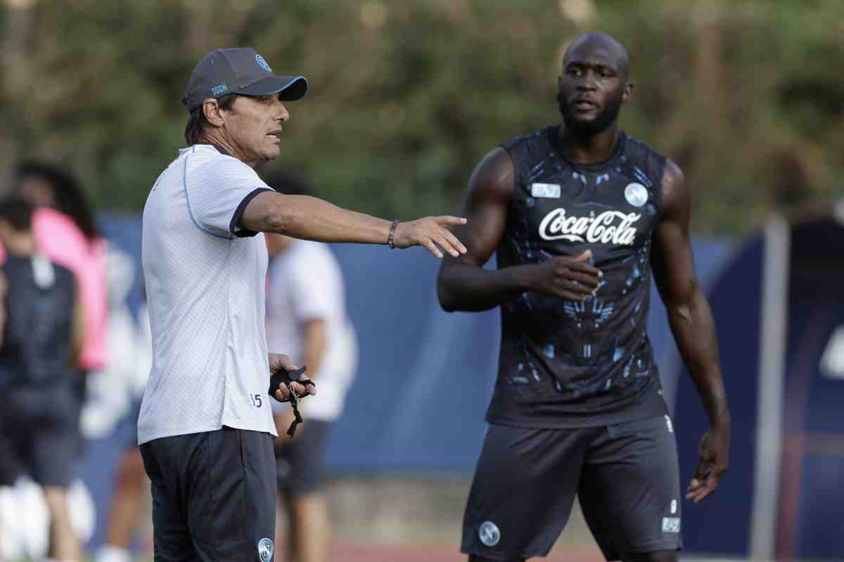 Conte e Lukaku in campo