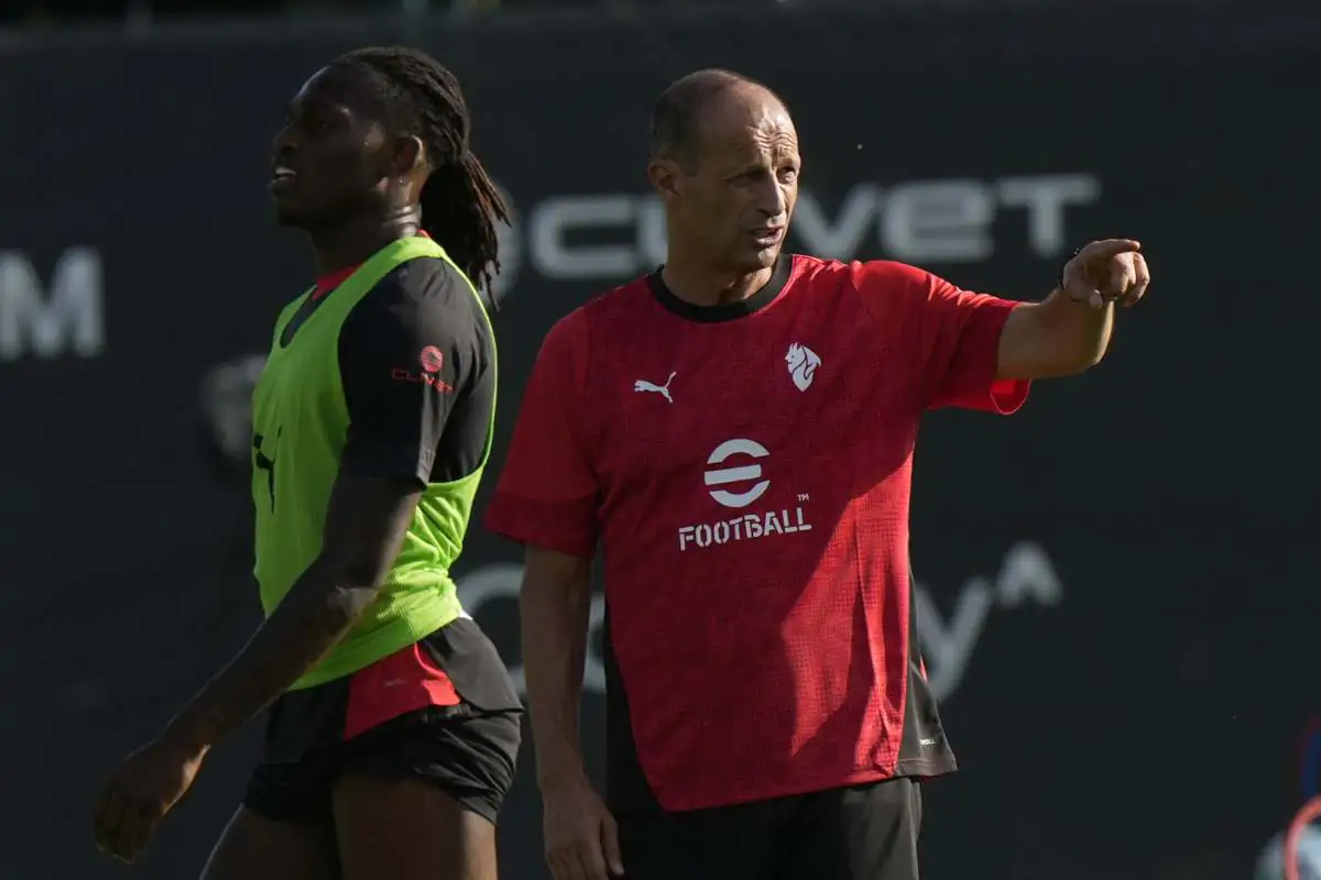 Allegri e Leao in allenamento