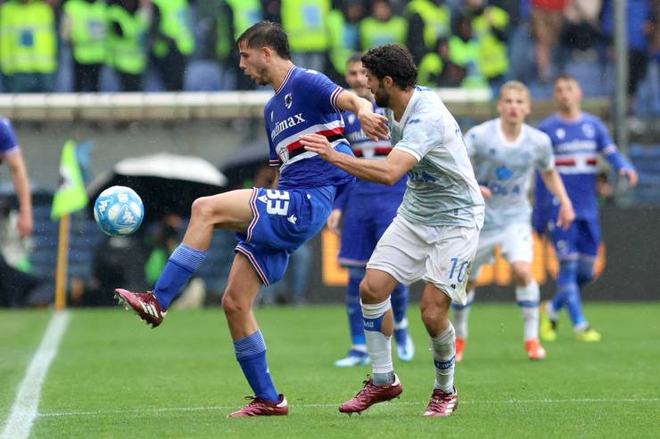 Facundo Gonzalez in campo con la Sampdoria