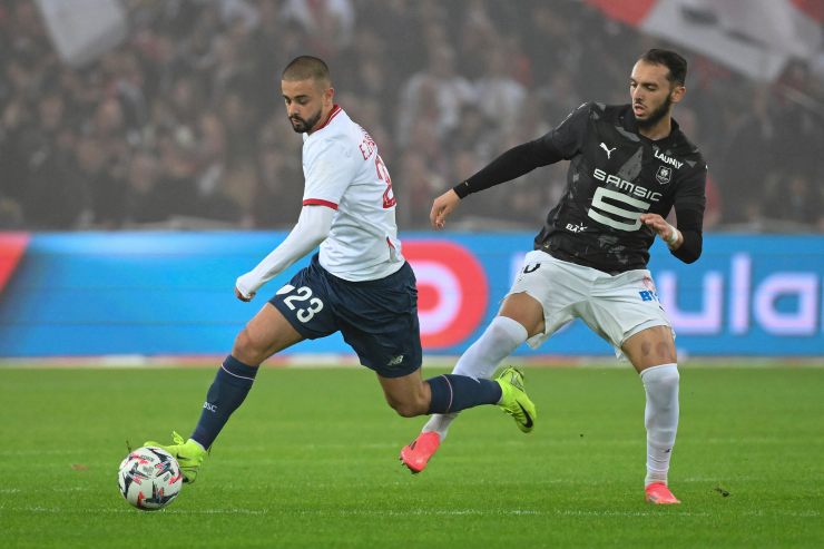 Zhegrova in campo con la maglia del Lilla