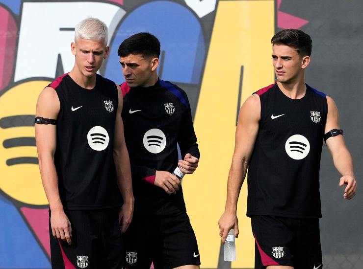 Gavi durante un allenamento