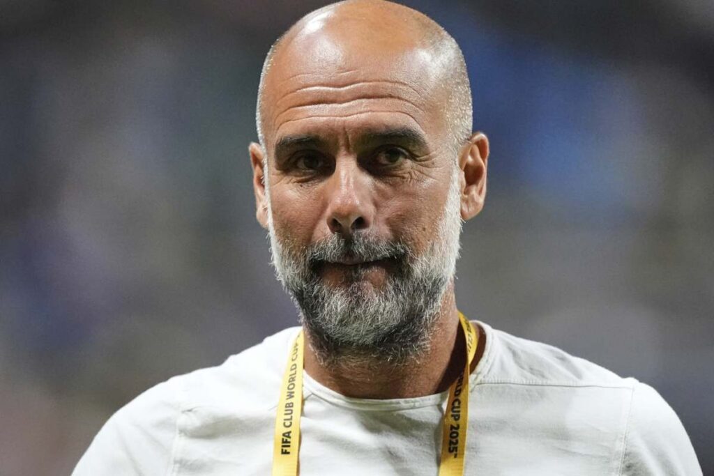 L'allenatore del Manchester City, Pep Guardiola.