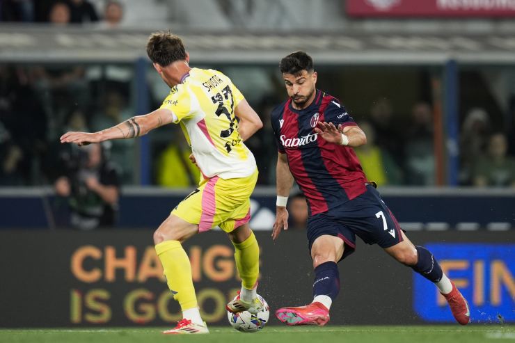 Nicolò Savona contro il Bologna