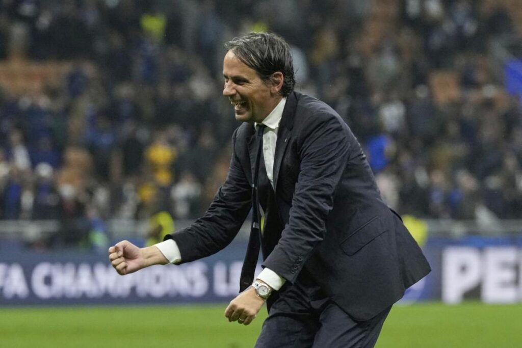 Simone Inzaghi che festeggia