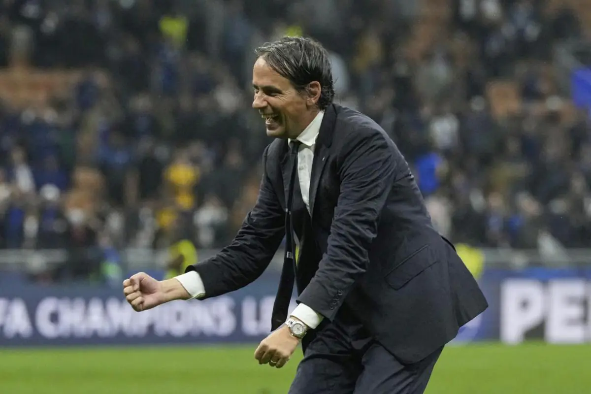 Simone Inzaghi che festeggia