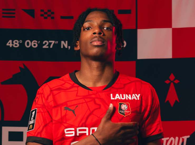 Jacquet con la maglia del Rennes