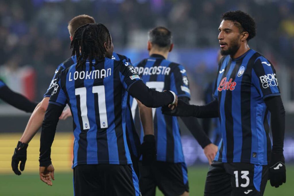 L'Atalanta esulta dopo un gol in Serie A