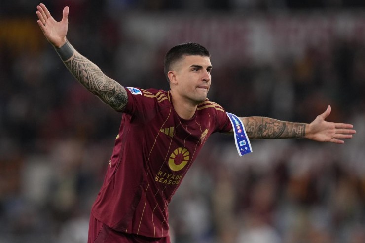 Gianluca Mancini in campo con la Roma