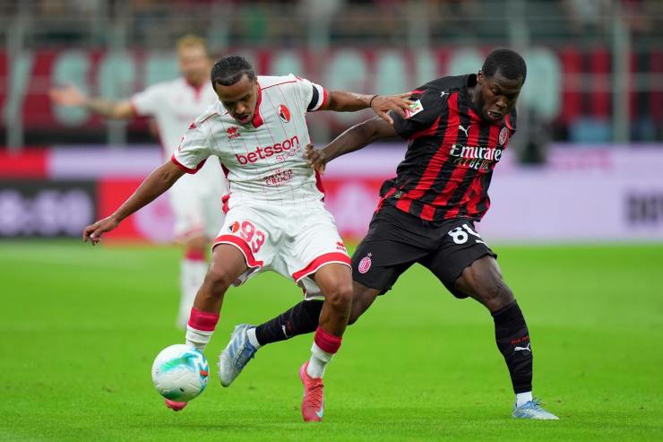 Musah in campo con il Milan contro il Bari
