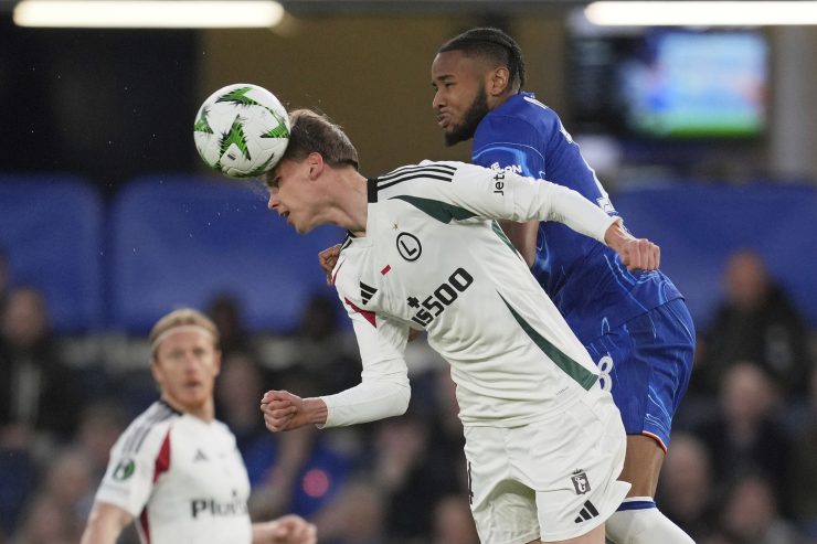 Ziolkowski in campo con il Legia Varsavia