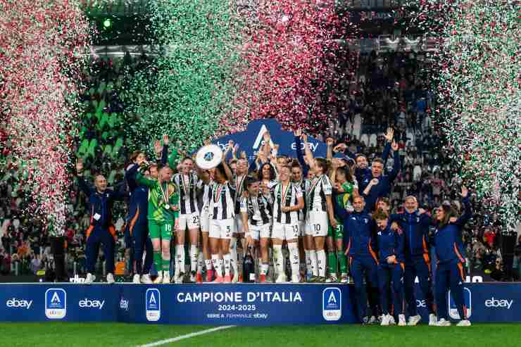 La Juventus Women festeggia l'ultimo scudetto