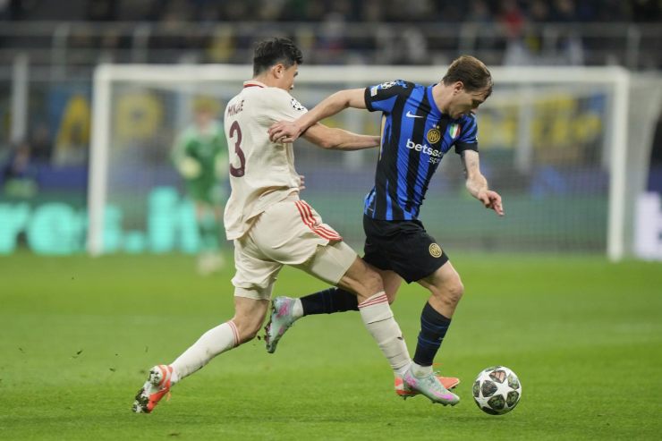 Kim e Barella duellano durante Inter-Bayern Monaco