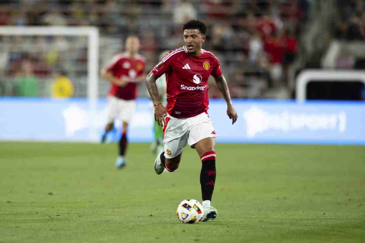 Sancho con il Manchester United