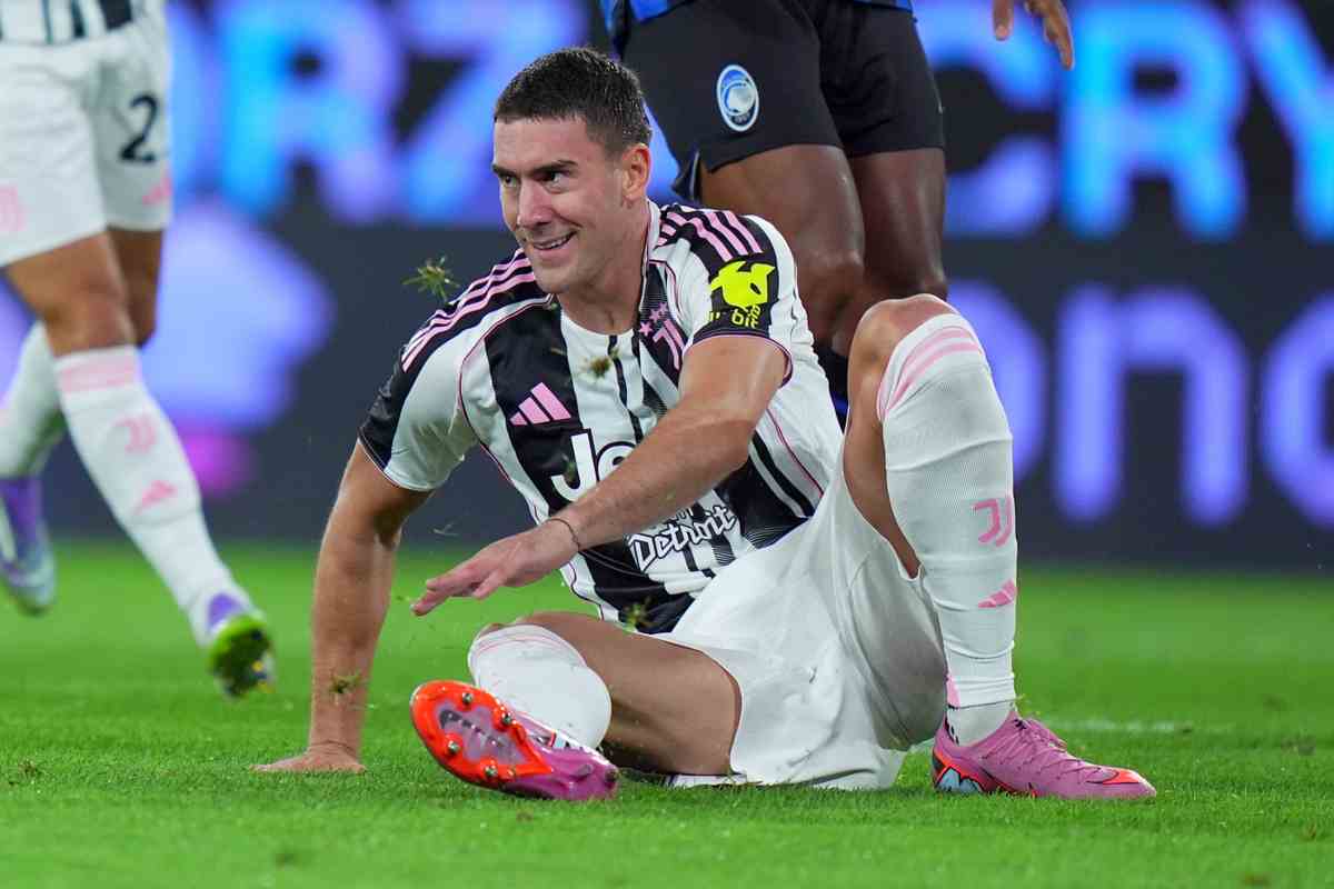 Vlahovic con la Juventus