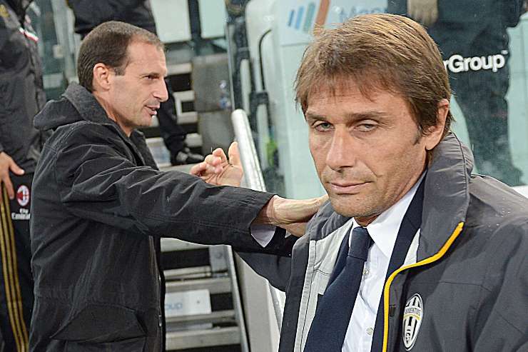 Allegri e Conte che si salutano