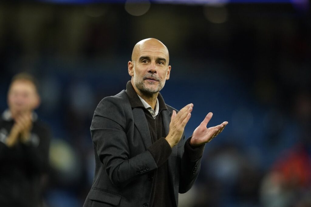 L'allenatore del Manchester City, Pep Guardiola.