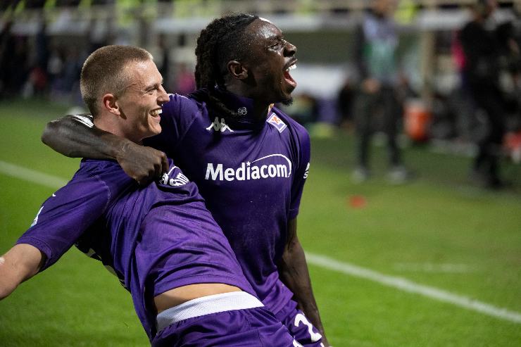 Gudmundsson e Kean che esultano
