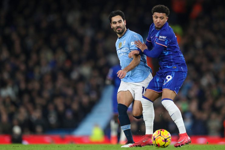 Sancho in campo con il Chelsea