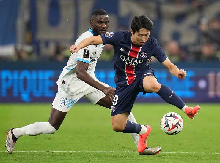 Un momento di PSG-Marsiglia