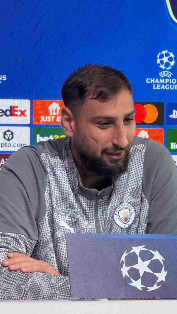 Gianluigi Donnarumma in conferenza alla vigilia della sfida contro il Napoli