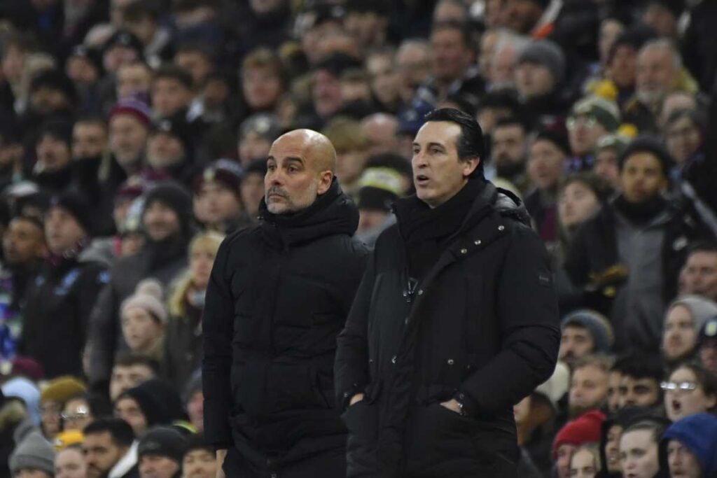 Emery e Guardiola a bordo campo