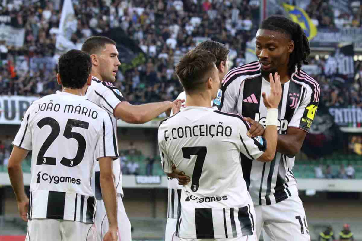 Juve in campo infortunio