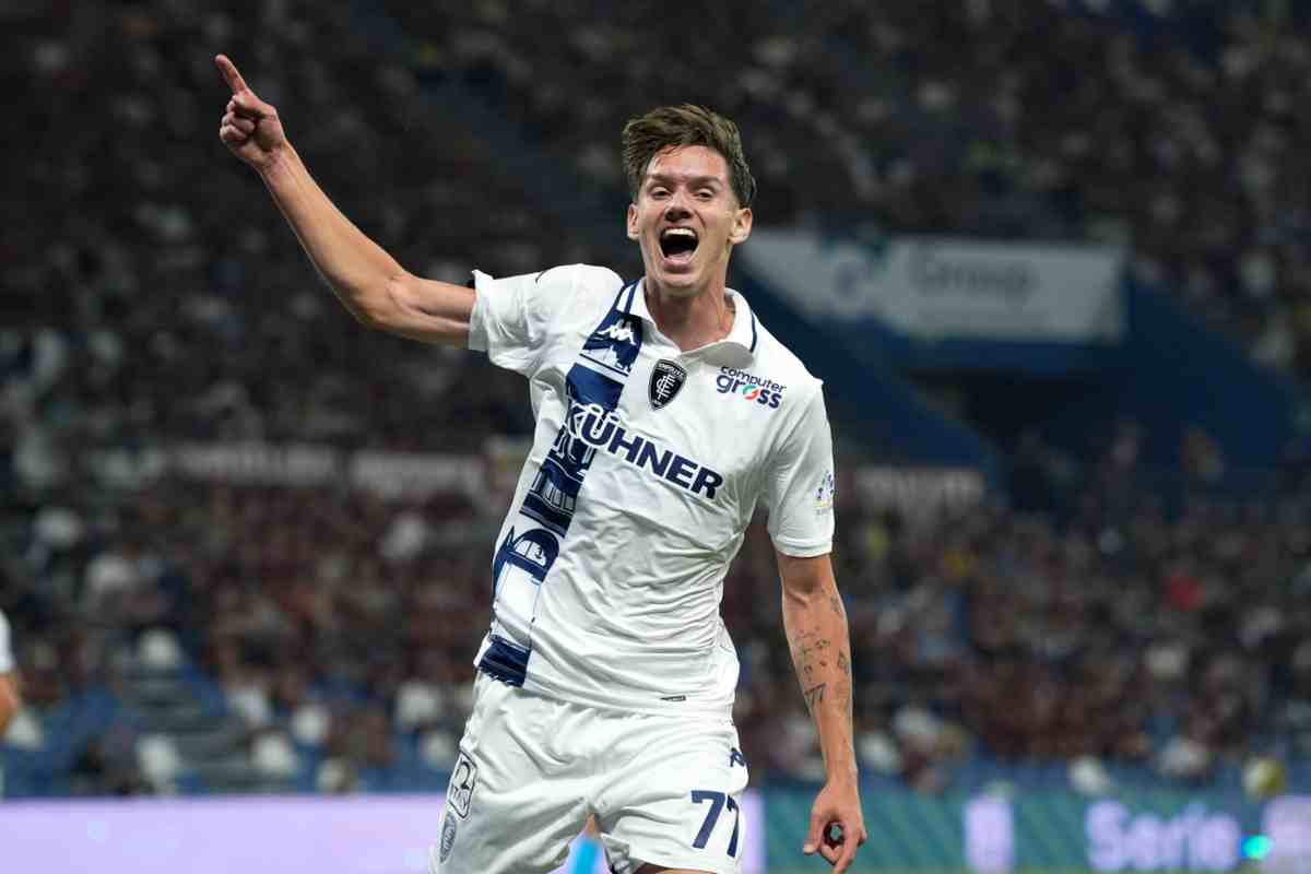 Popov esulta con l'Empoli