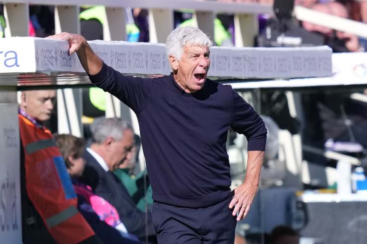 Gasperini urla vicino alla panchina
