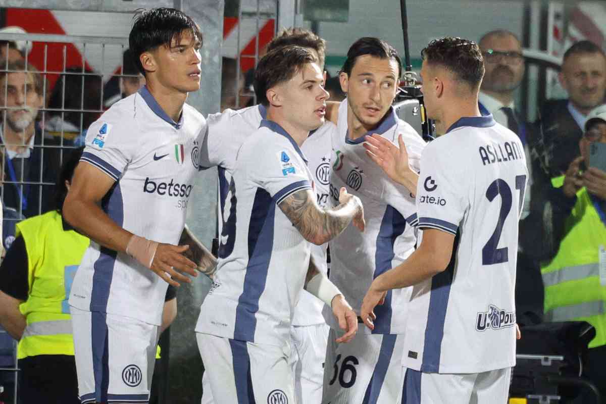Esultanza di gruppo Inter