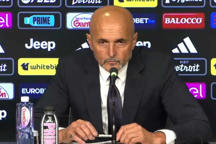 Luciano Spalletti nel corso della conferenza stampa di presentazione da nuovo allenatore della Juventus