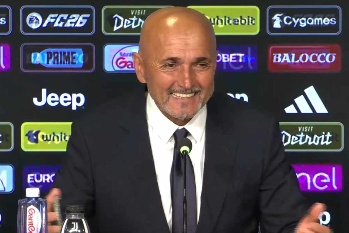Luciano Spalletti nel corso della conferenza stampa di presentazione da nuovo allenatore della Juventus
