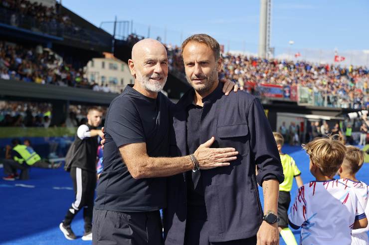 Pioli con Gilardino
