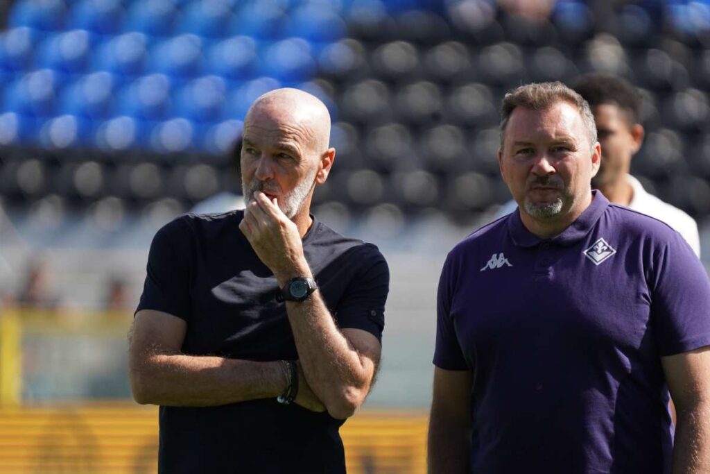 Stefano Pioli con la Fiorentina