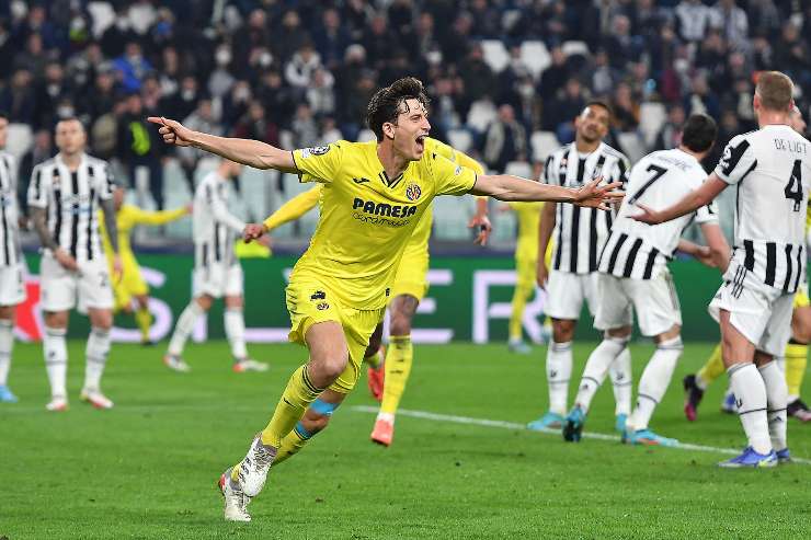 Villarreal in gol contro la Juventus