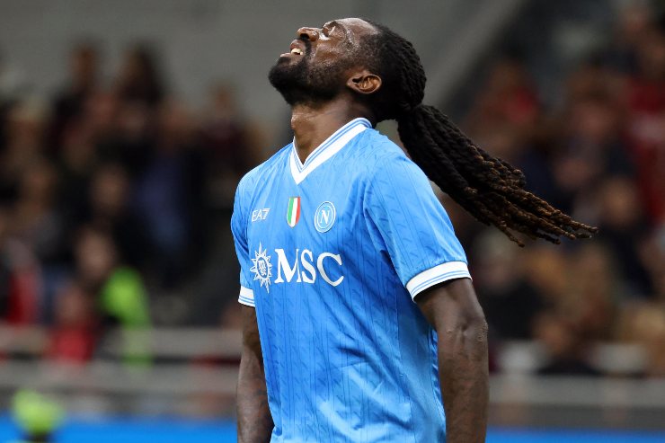 Anguissa si dispera dopo un'azione da gol