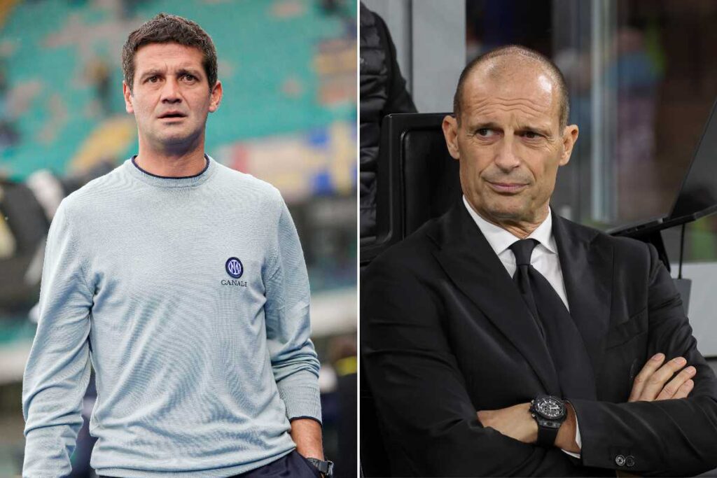 Cristian Chivu e Massimiliano Allegri, rispettivamente allenatori dell'Inter e del Milan