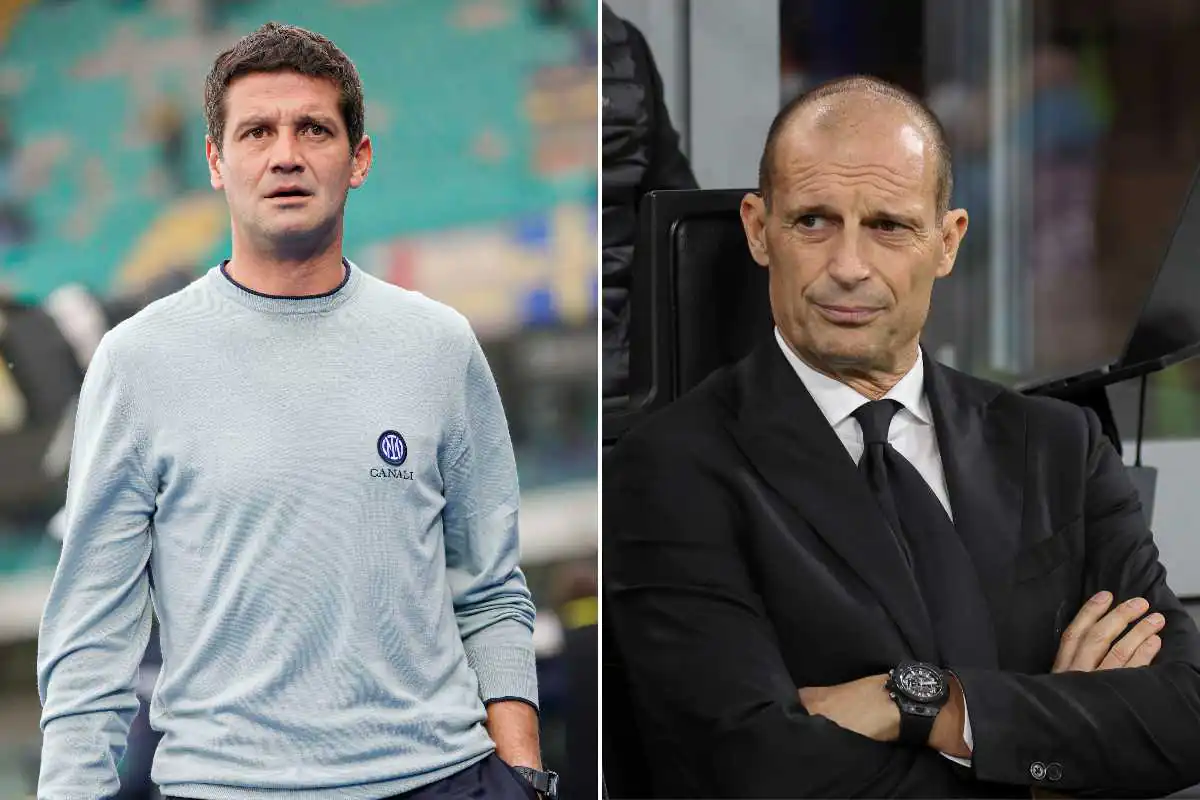 Cristian Chivu e Massimiliano Allegri, rispettivamente allenatori dell'Inter e del Milan