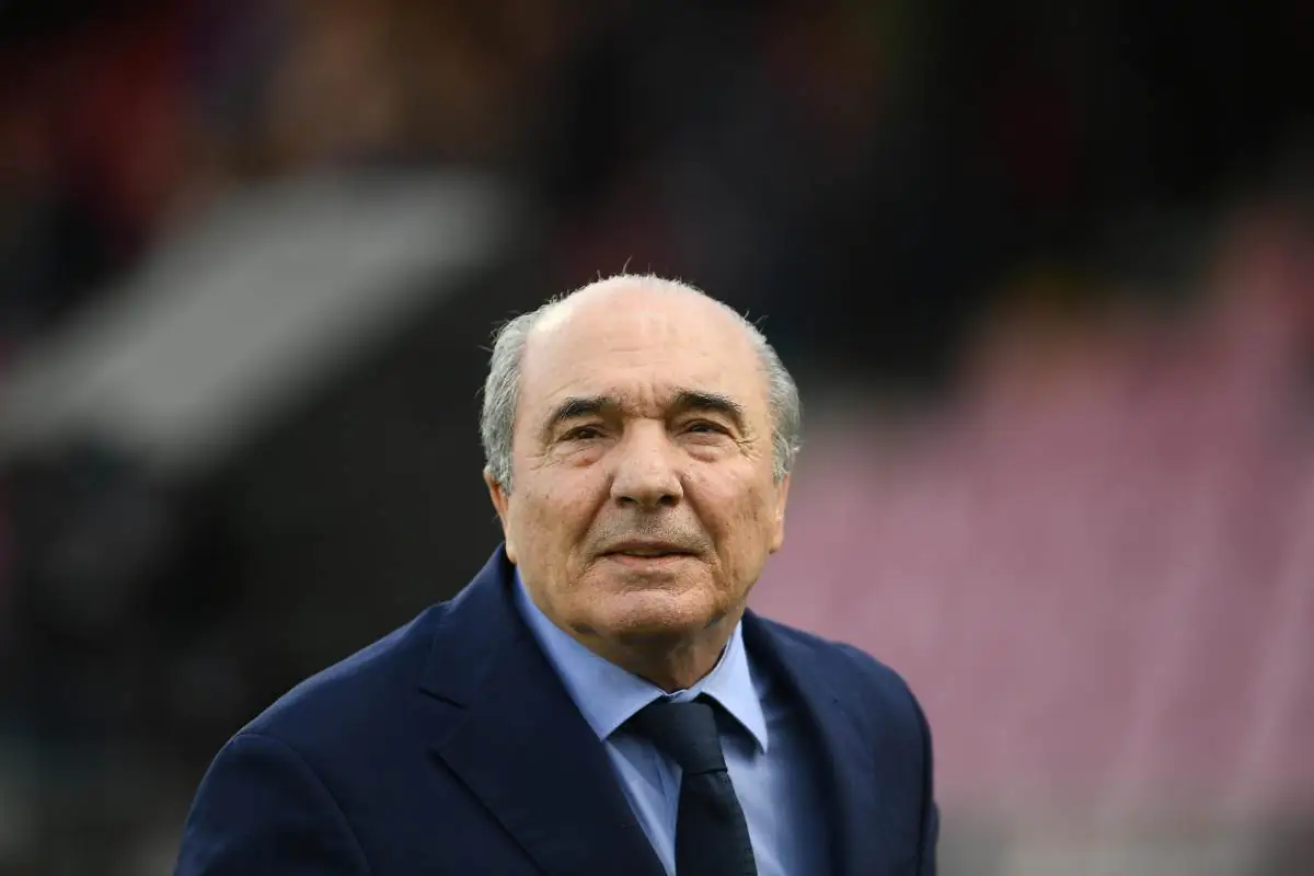 Rocco Commisso presenzia ad una partita di Serie A della Fiorentina