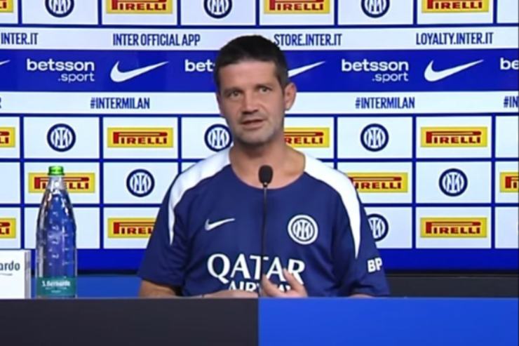 Cristian Chivu in conferenza stampa prima di Inter-Milan