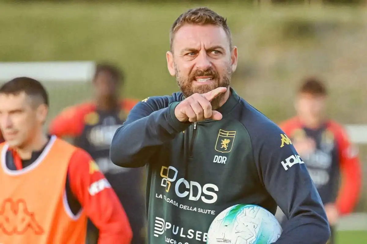 De Rossi durante il primo allenamento con il Genoa