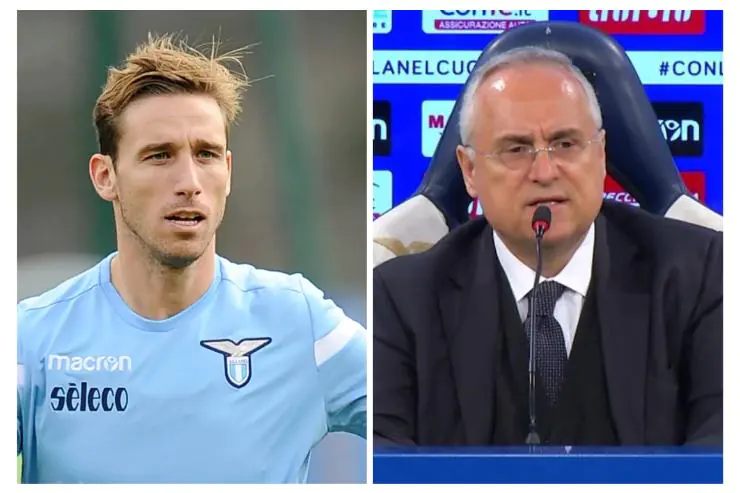 Lucas Biglia ex della Lazio e Claudio Lotito, suo presidente