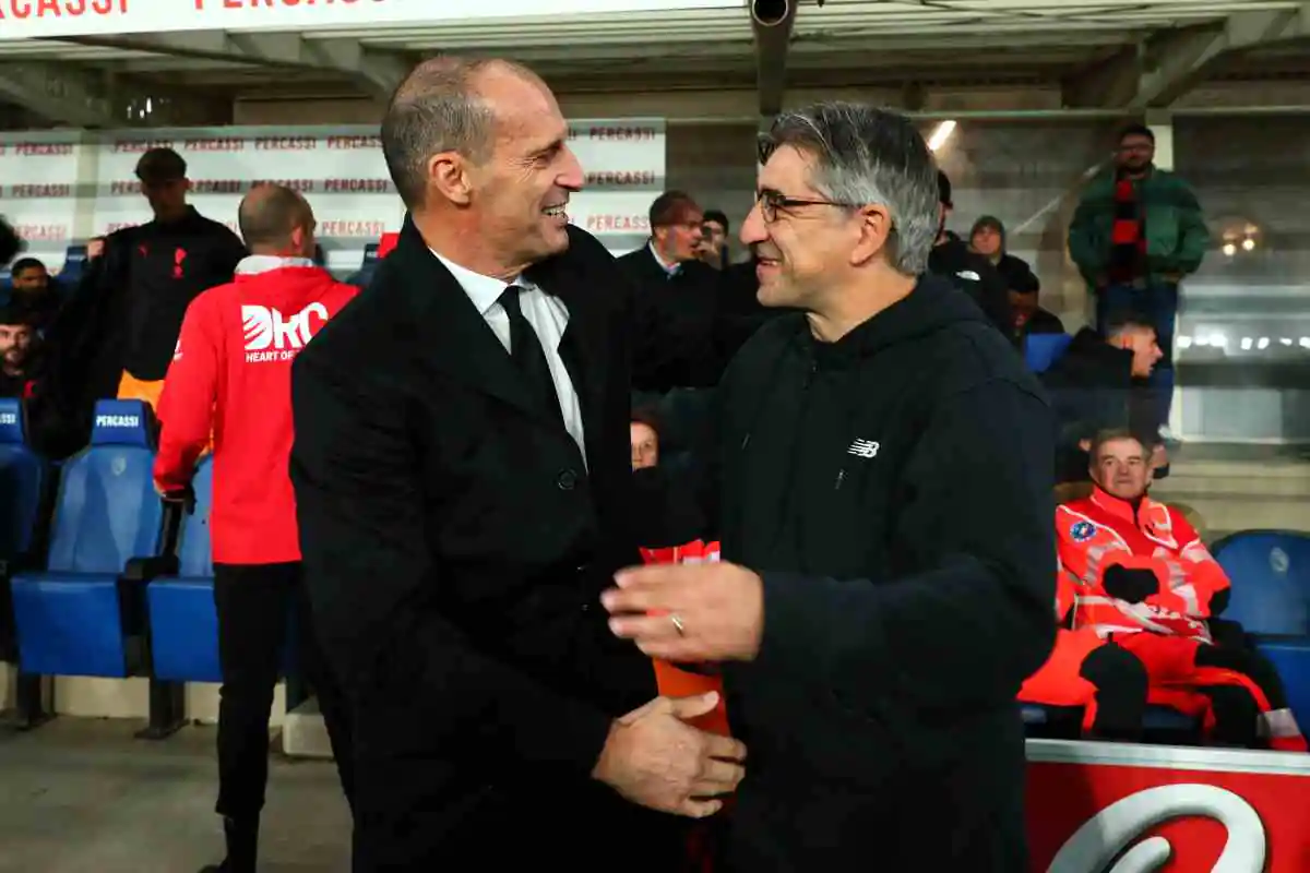 Allegri e Juric si abbracciano in una gara di Serie A