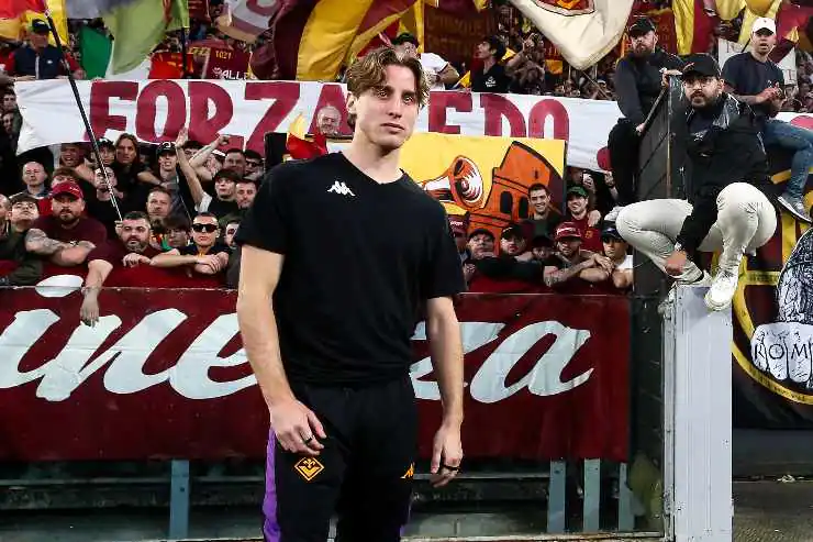 Edoardo Bove allo stadio Olimpico prima di una partita di campionato