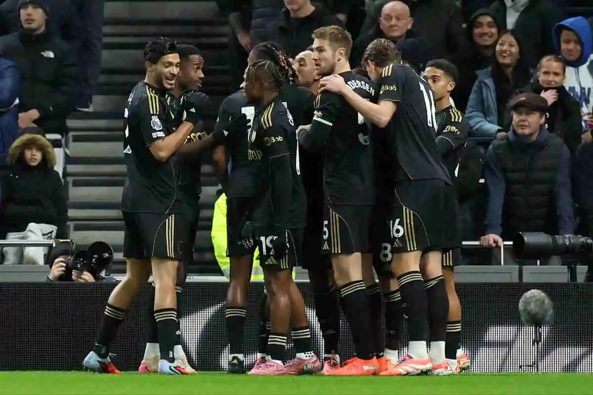 Giocatori del Fulham esultano dopo un gol