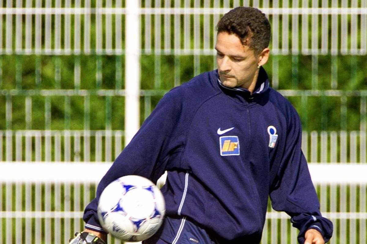 Roberto Baggio con la maglia della Nazionale